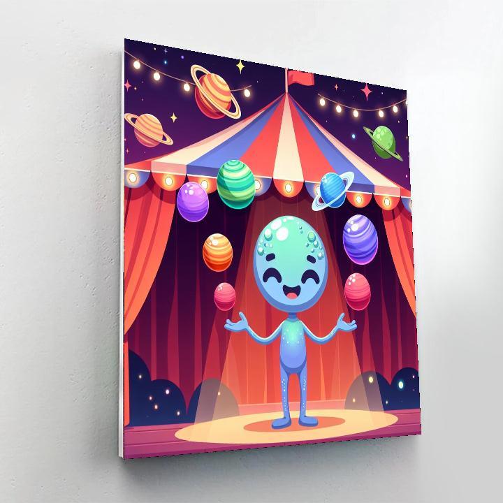 Cosmic Space Circus Painting Number Kit