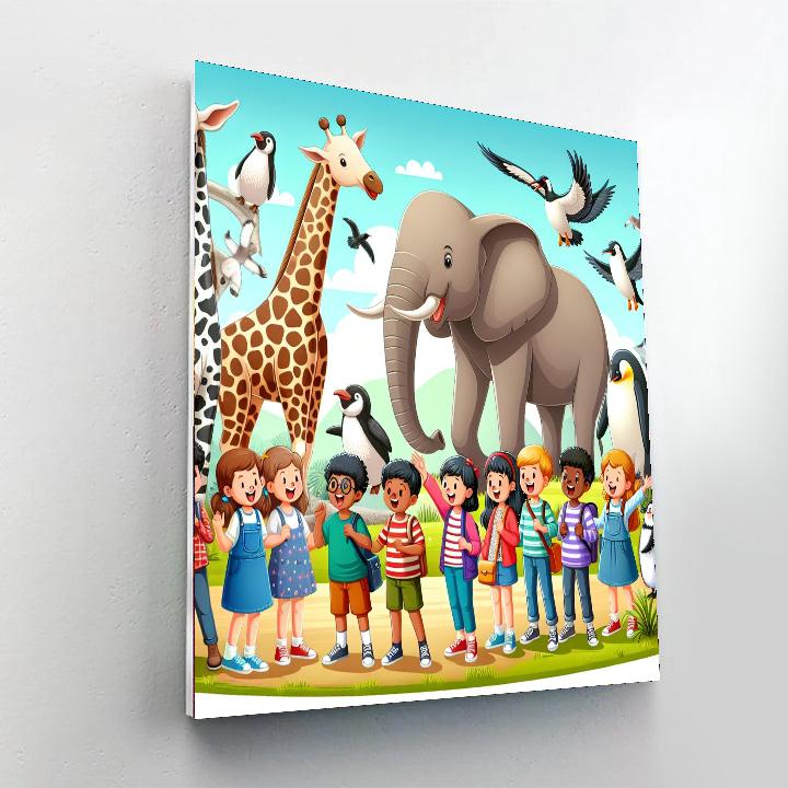 Fantastic Zoo Adventure Number Painting