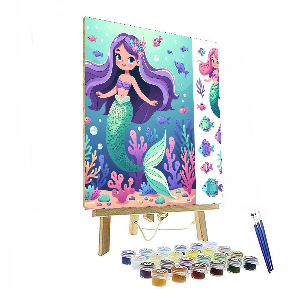 Underwater Mermaid Delight Paint By Color