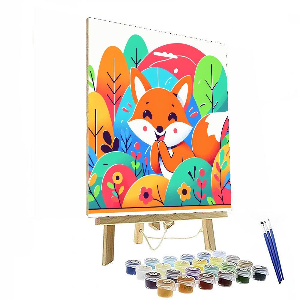 Giggles The Fox Paint By Color