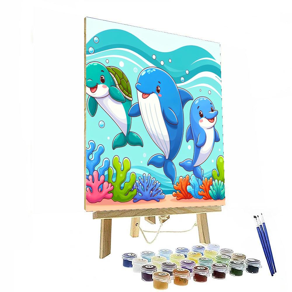 Vibrant Ocean Journey Number Painting