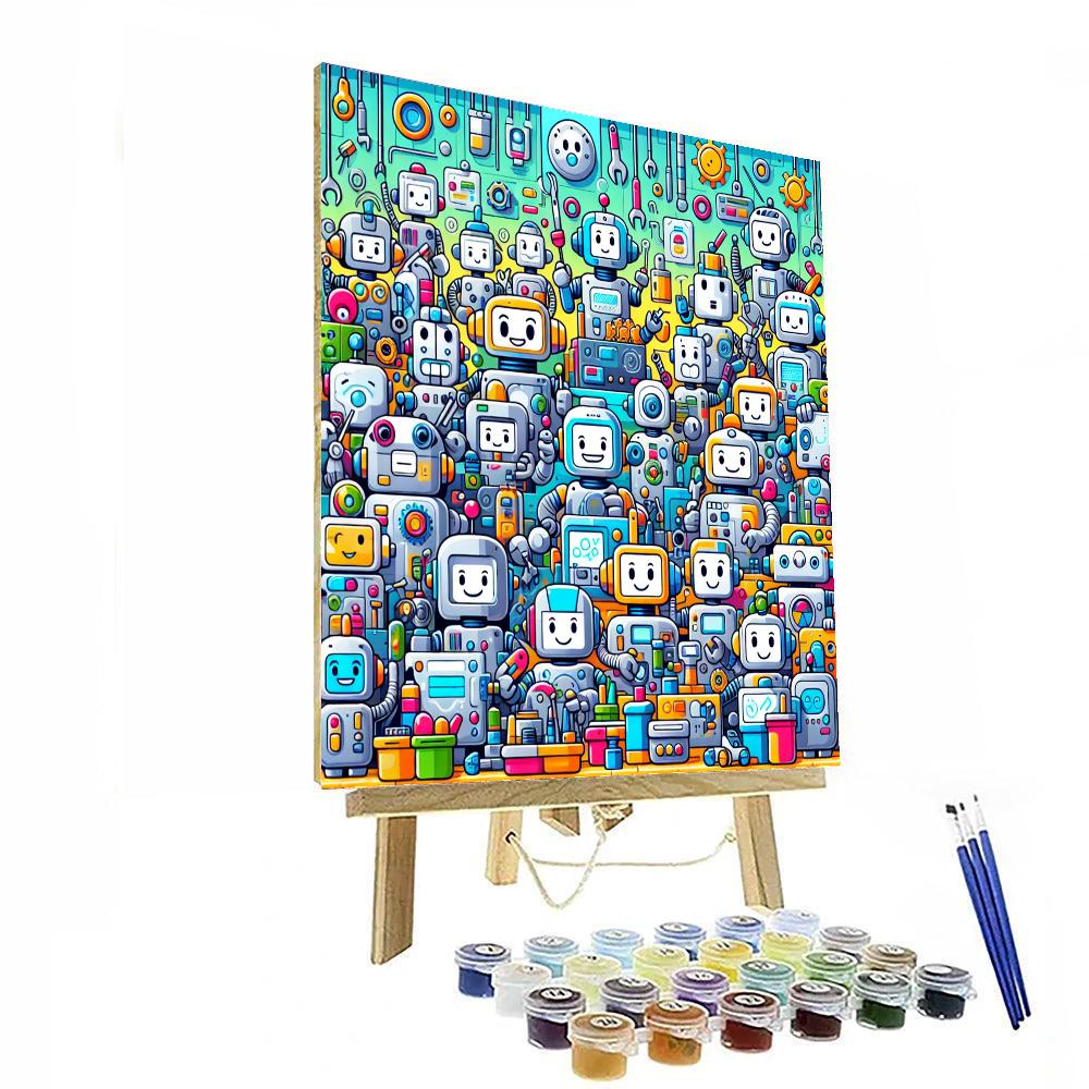 Robot Adventure Expedition Numbered Painting Kits