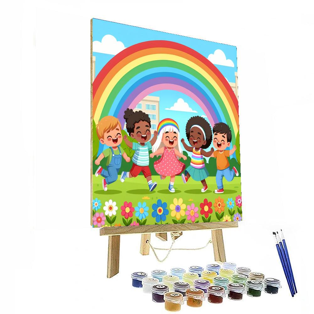 Joyful Rainbow Festival Painting By Numbers Kit