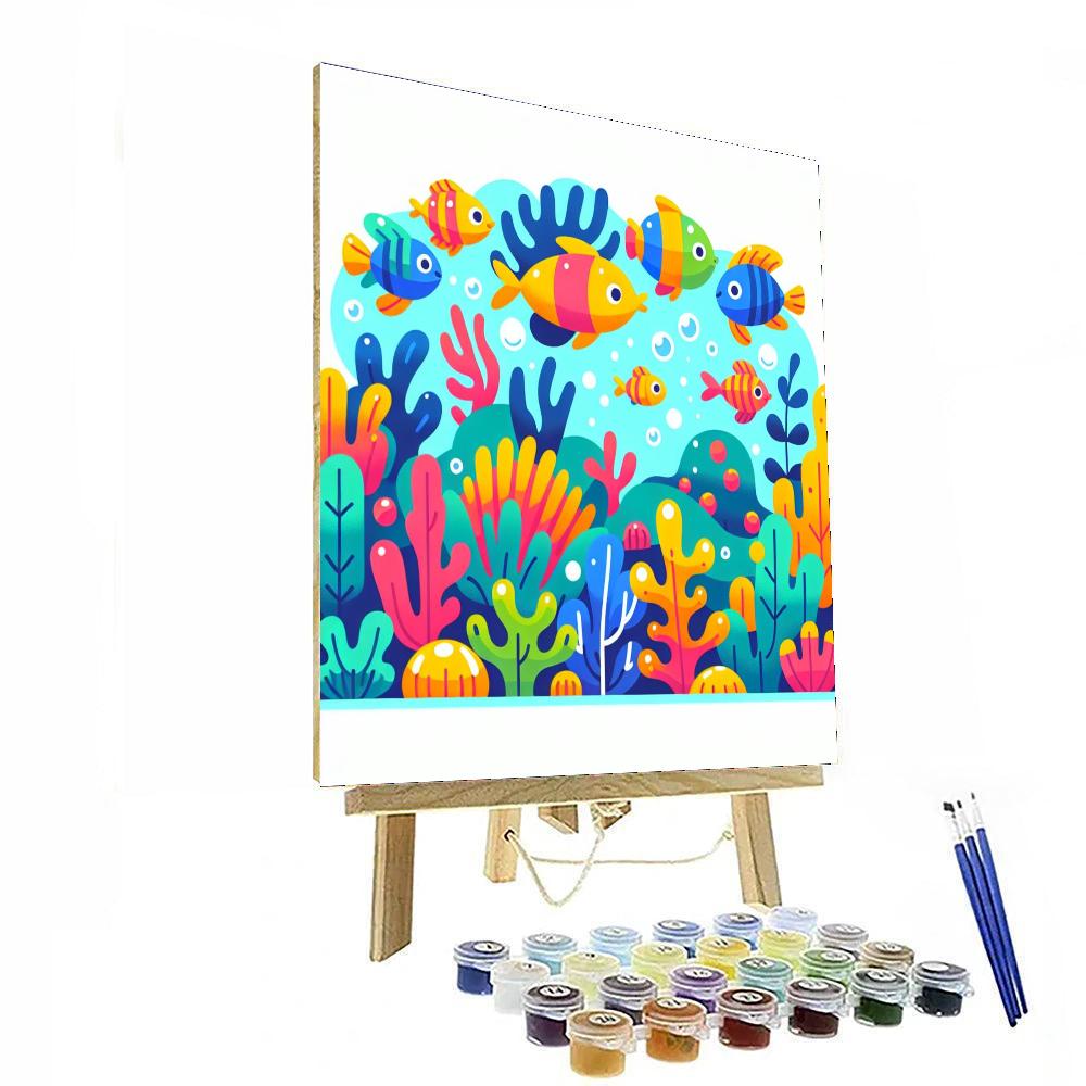 Underwater Wonders World Painting Number Kit