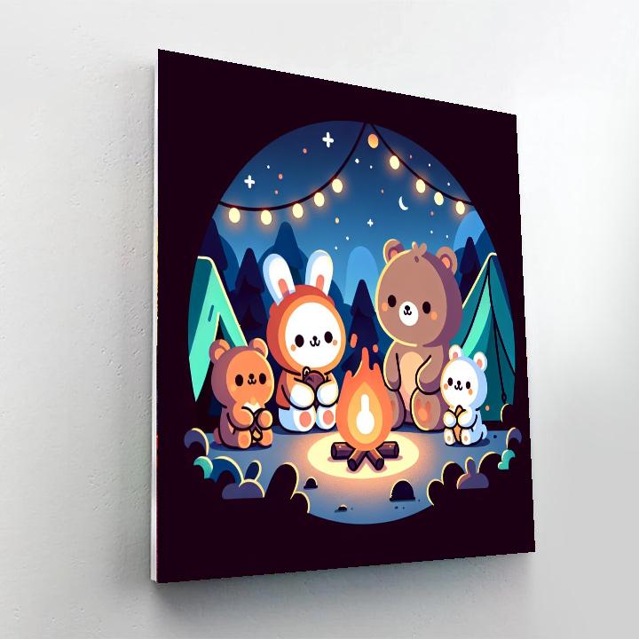 Cuddly Critter Camp Numbered Painting Kits