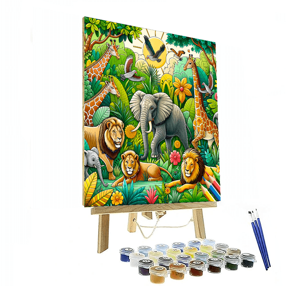 Joyful Safari Expedition Painting Number Kit