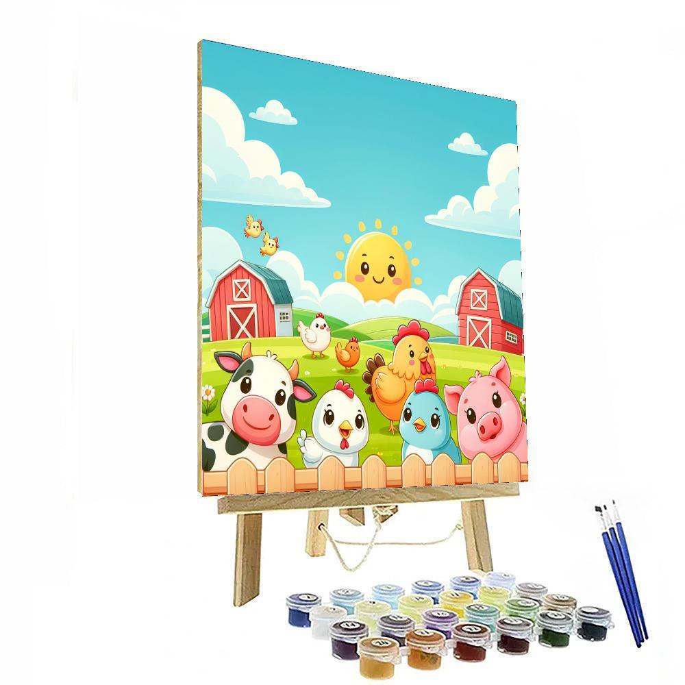 Sunny Day In The Farmyard Paint By Numbers