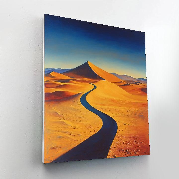 Salvador Dalí Inspired Enigmatic Desert  Number Painting