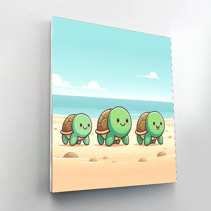 Tumbling Turtle Trek Paint By Color
