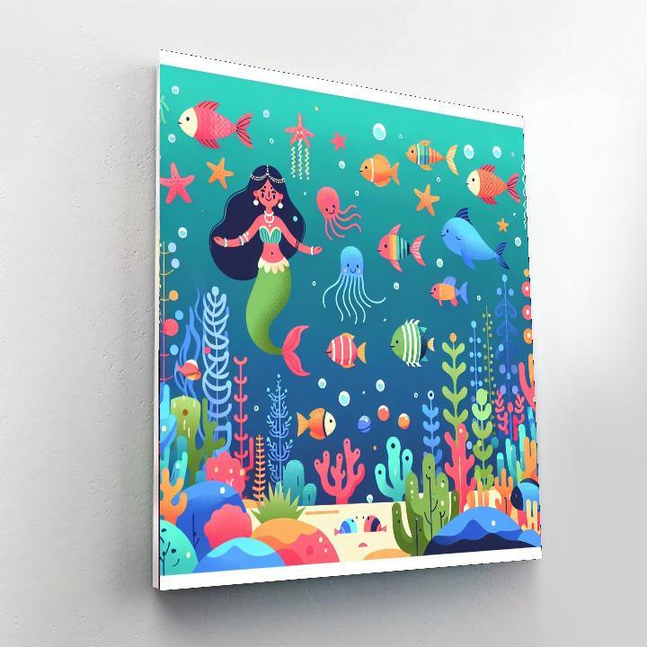 The Undersea Kingdom's Mystery Painting Number Kit