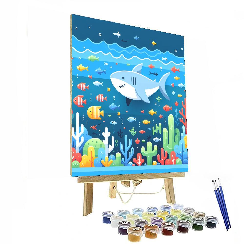 Ocean Explorer Shark Painting By Numbers Kit