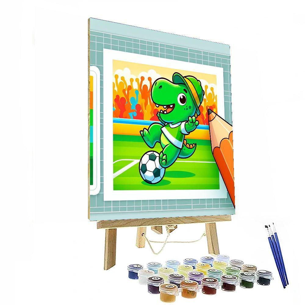 Sporty Dinosaur Numbered Painting Kits