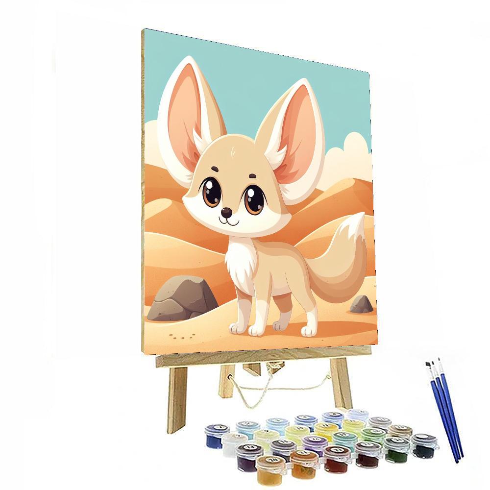 Friendly Fennec Fox Paint By Numbers Art