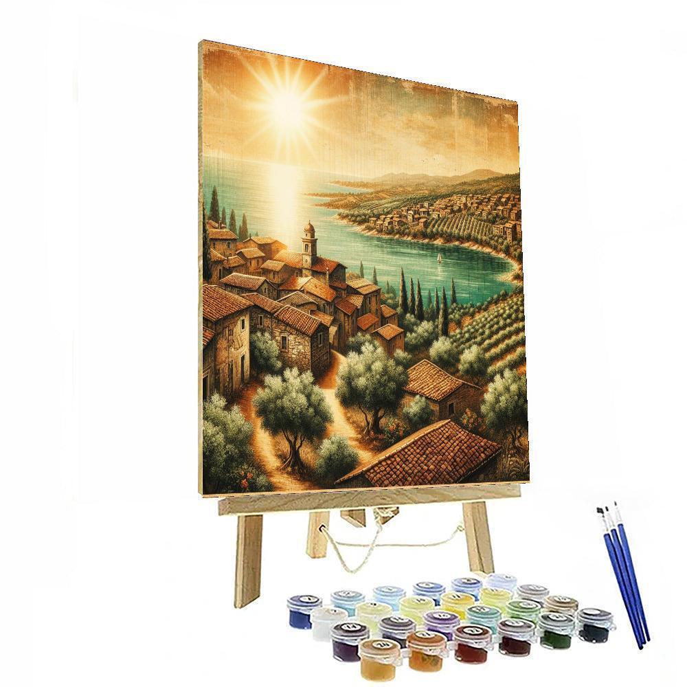 Vintage Mediterranean Paint By Numbers Art