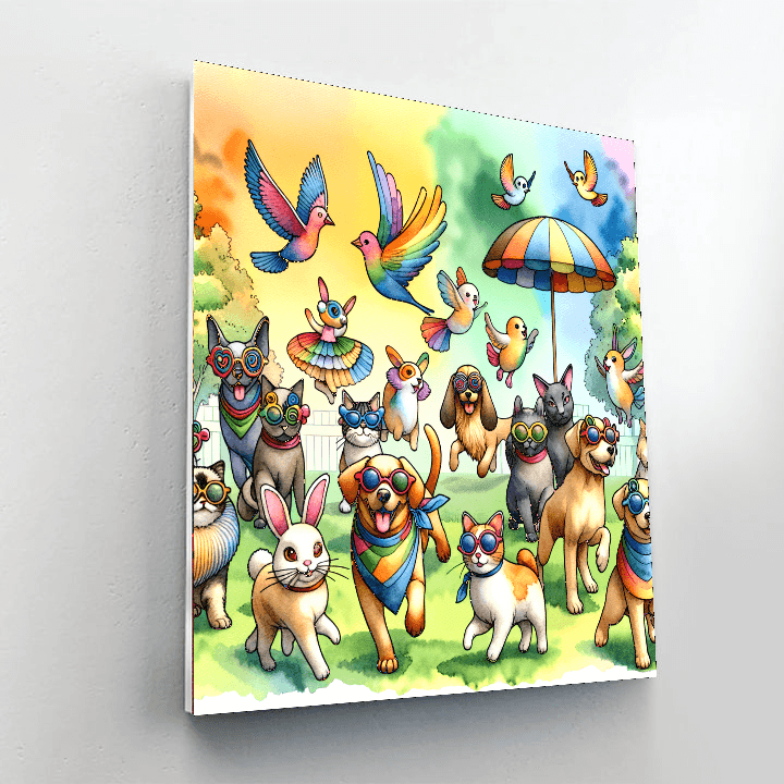 Adorable Pet Parade Paint By Color
