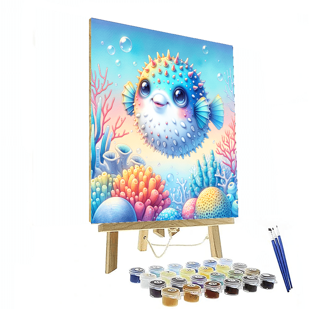 Playful Pufferfish - DIY Painting By Numbers Kit