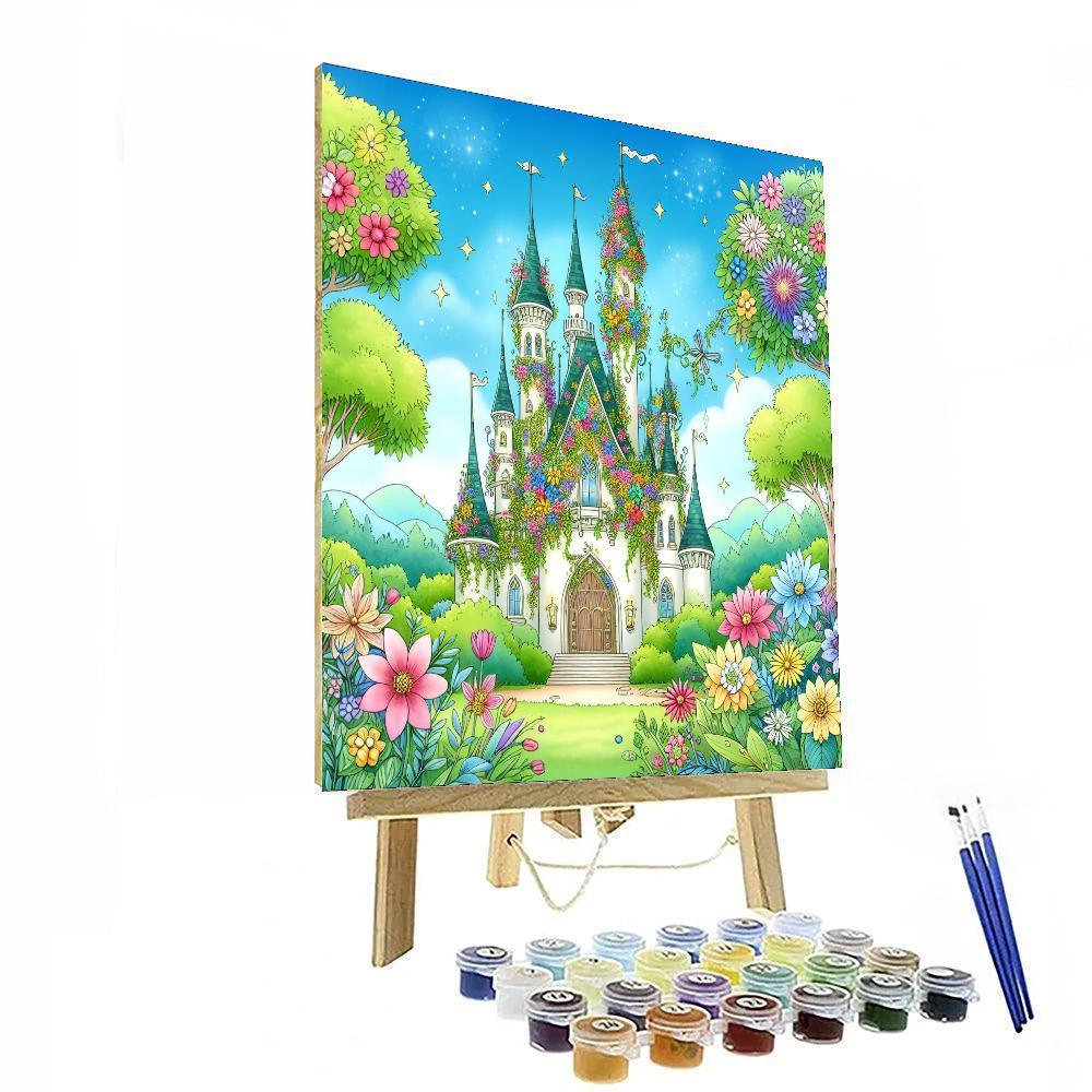 Colorful Fairytale Castle Paint By Numbers Art