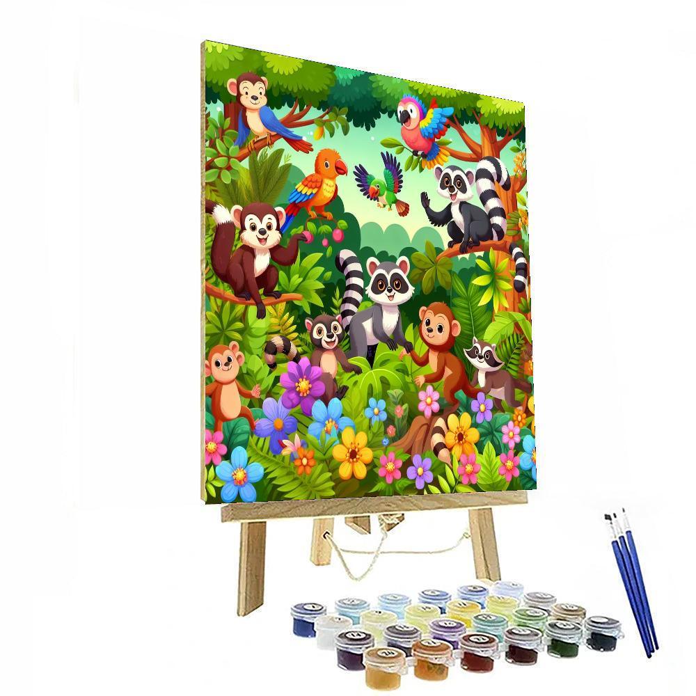 Radiant Rainforest Animals Paint By Number