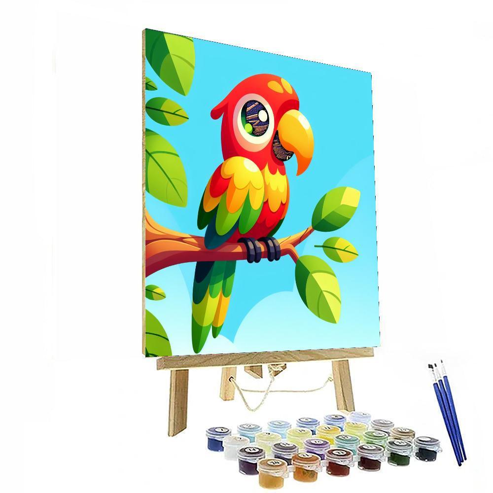 Brightly Colored Parrot Paint By Numbers Kits
