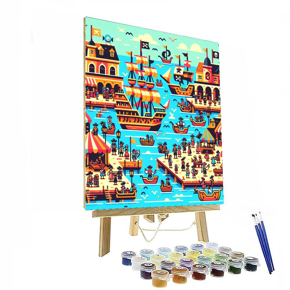 Historic Pirate Harbor Paint By Number
