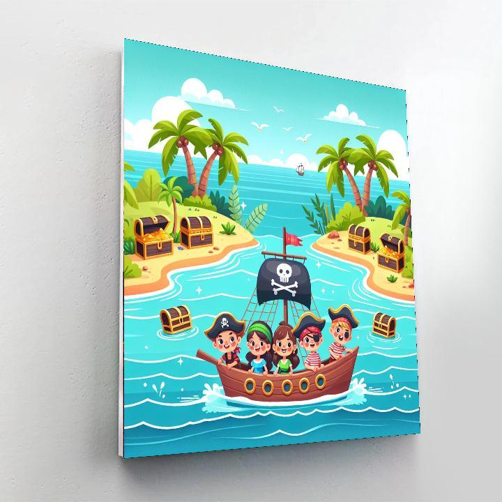 Pirate's Island Treasure Quest Paint By Color
