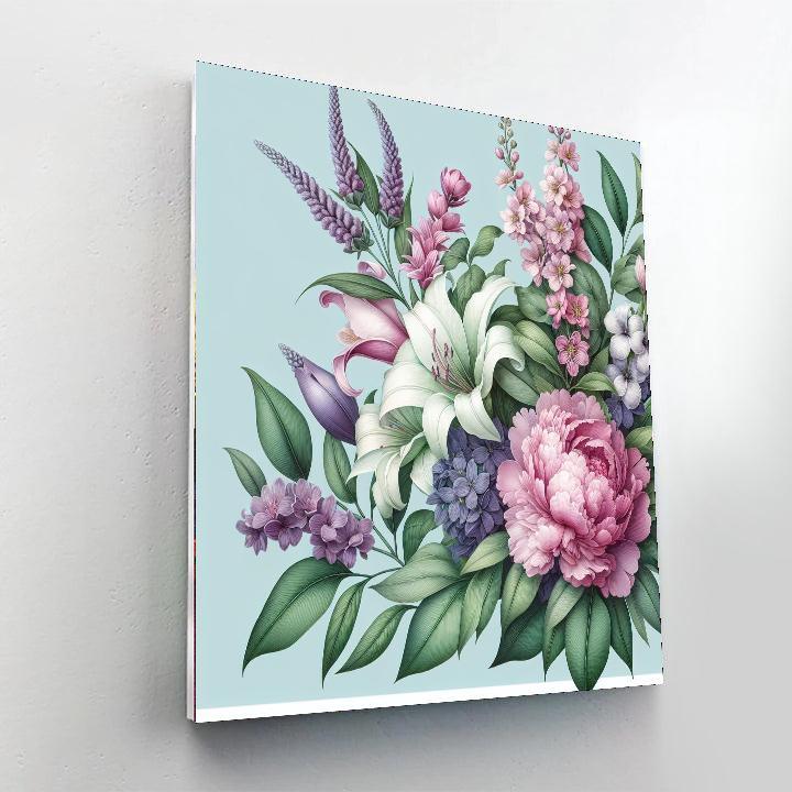 Floral Bliss Symphony Paint By Numbers Art