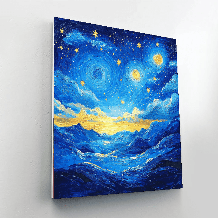 Van Gogh Inspired Ethereal Night Skies  Number Painting