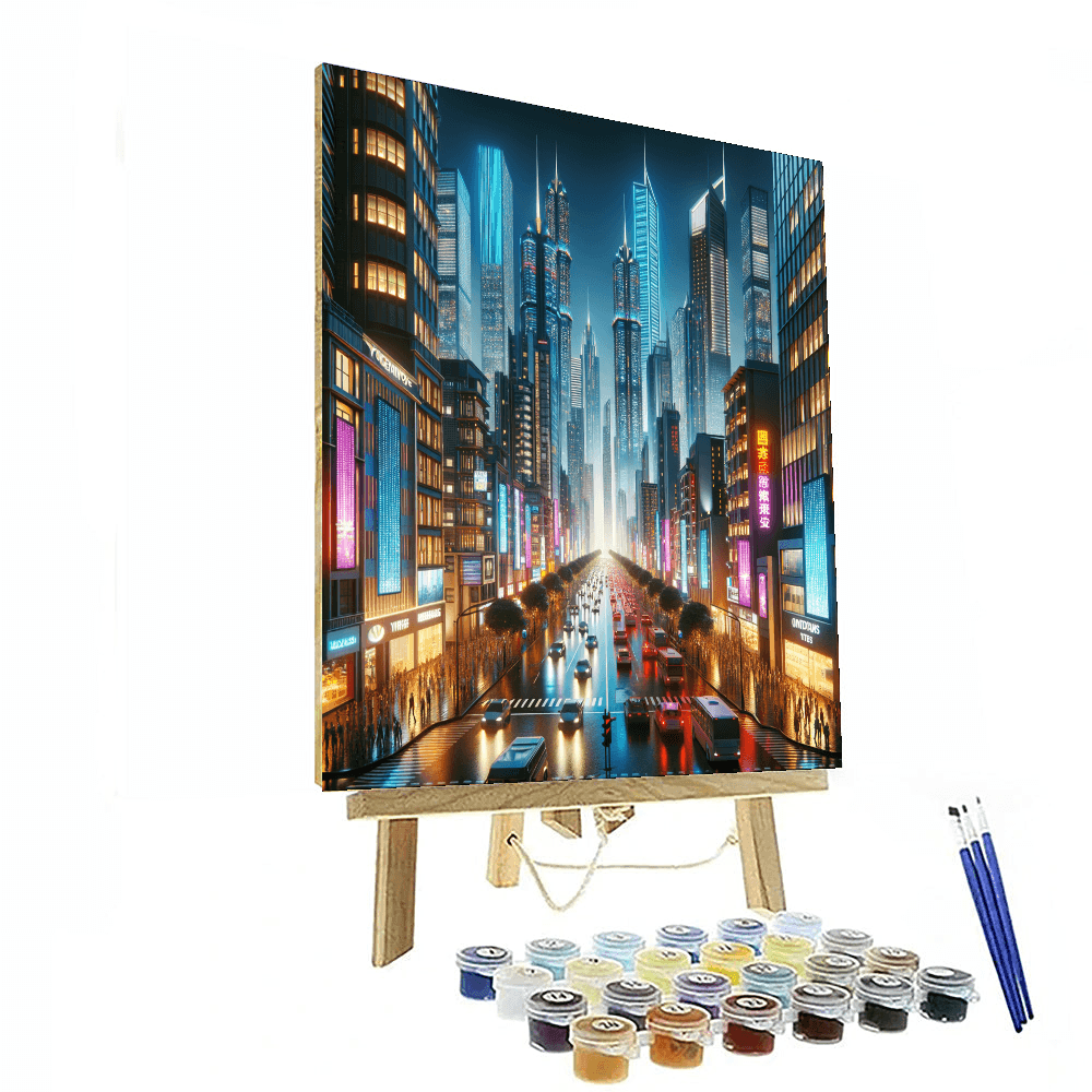 Bustling Cityscape Melodies Paint By Numbers Kits