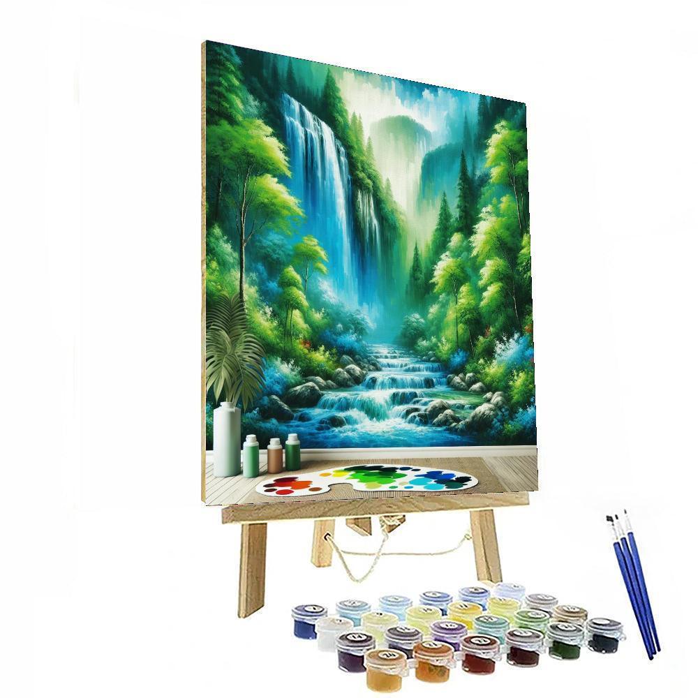 Cascading Waterfall Beauty Paint By Numbers Kits