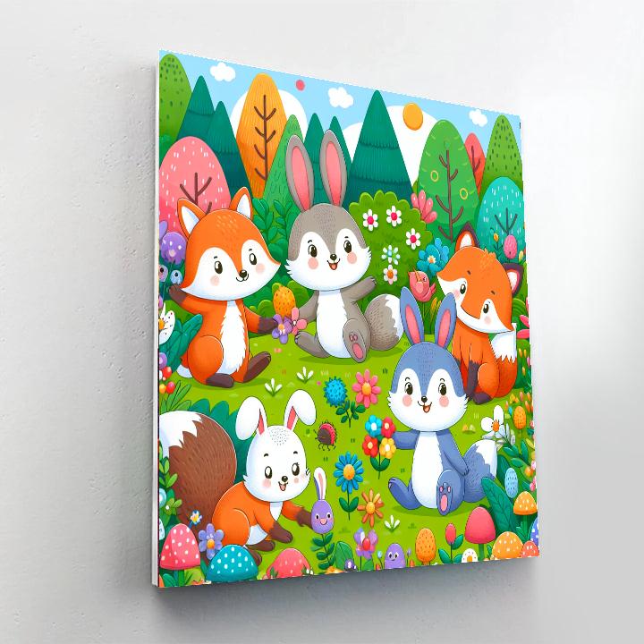 Cuddly Woodland Adventure Paint By Number