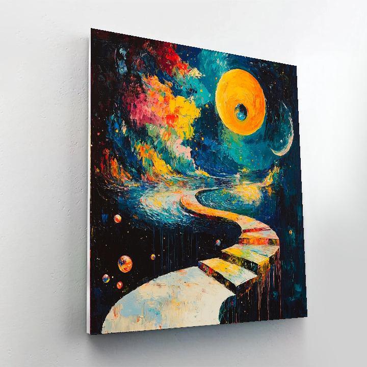 Salvador Dali Inspired Dali's Quantum Dreamscape  Numbered Painting Kits