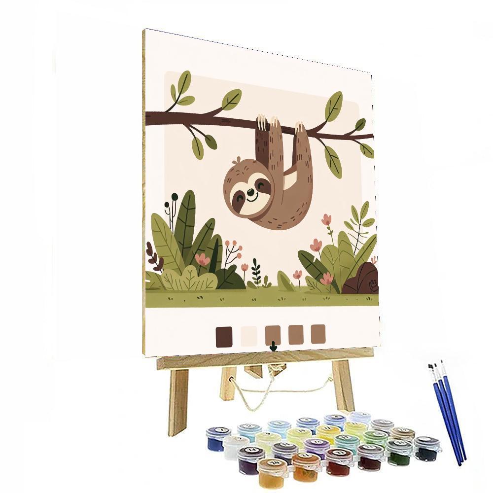 Sunshine Sloth Numbered Painting Kits