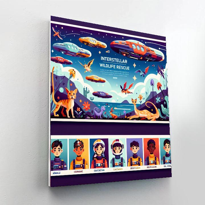 Interstellar Wildlife Rescue DIY Paint By Numbers