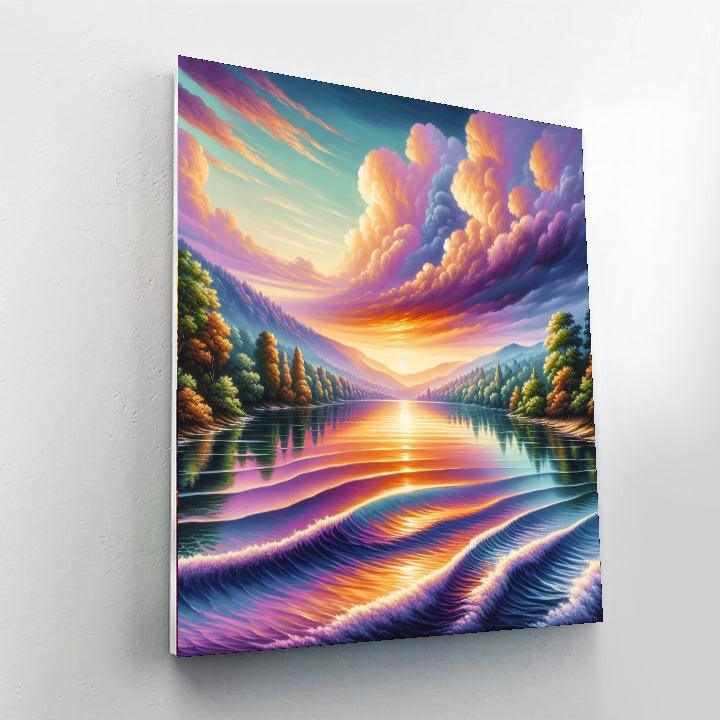 Calm Evening At The Lake Numbered Painting Kits