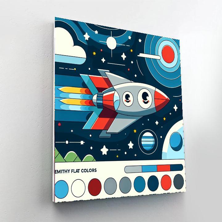 Galactic Starship Journey Paint By Number