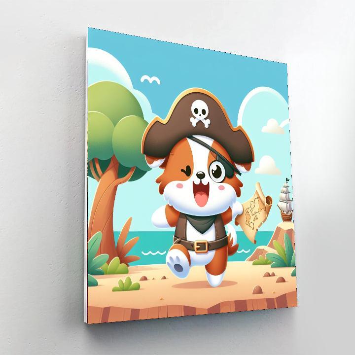 Adventurous Pirate Puppy DIY Paint By Numbers