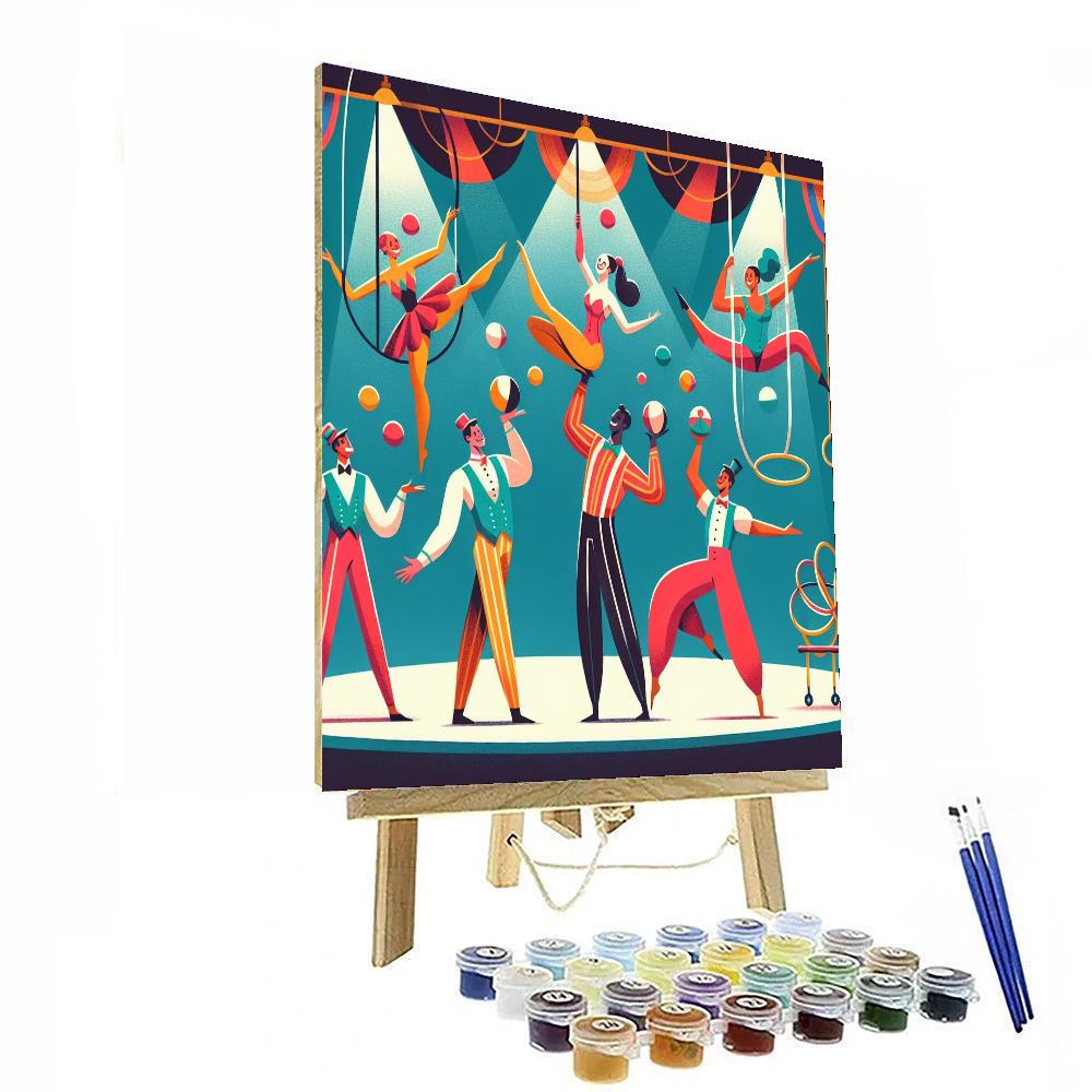 Circus Troupe Performance DIY Paint By Numbers