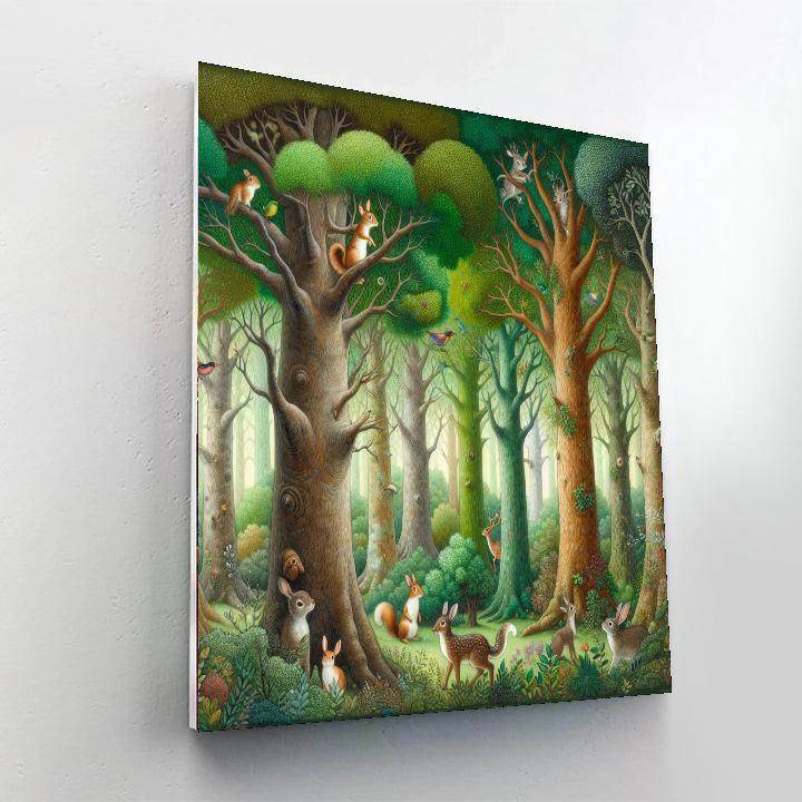 Enchanting Woodland Realm Paint By Numbers Art