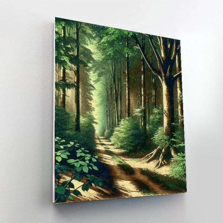 Forest Pathway Mystery Paint By Color