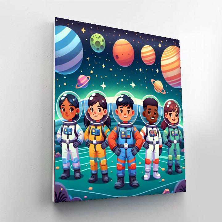 Space Hero Mission Painting Number Kit