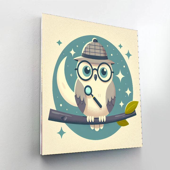 Secret Agent Owl Mission Paint By Numbers Art