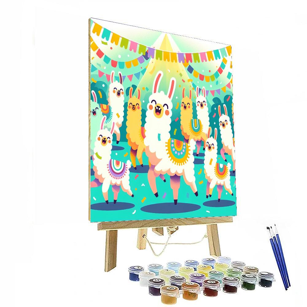 Llama Laughter Fiesta Paint By Numbers