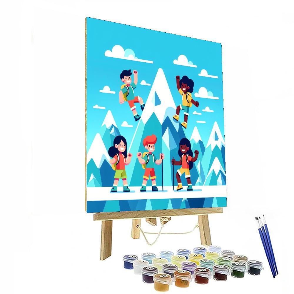 Mountain Climbing Challenge Paint By Numbers Art