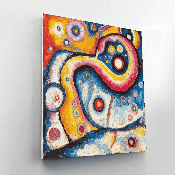 Wassily Kandinsky Inspired Vibrant Symphony  Paint By Numbers Art