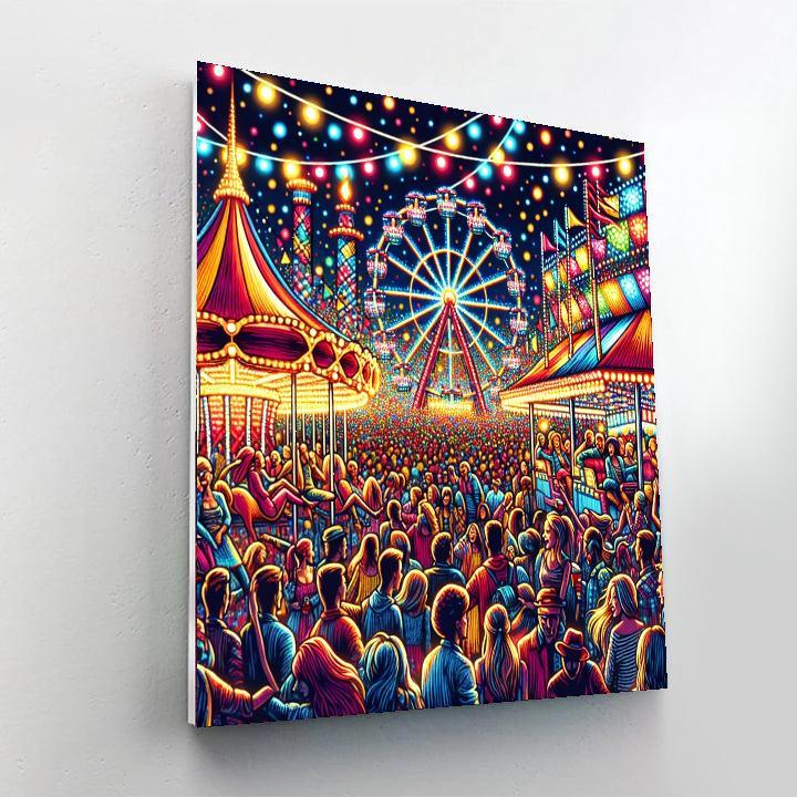 Merry Carnival Lights Painting By Numbers Kit