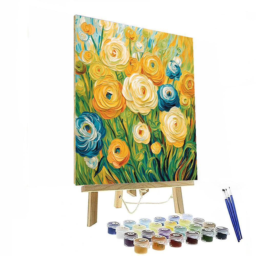 Vincent Van Gogh Inspired Vivacious Flora  Paint By Color