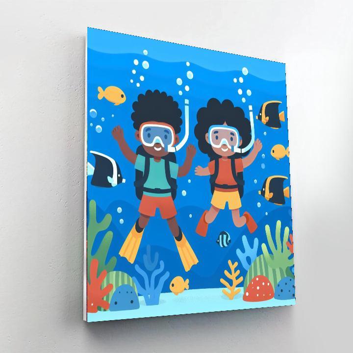 Explorers Of The Coral Reef Paint By Numbers