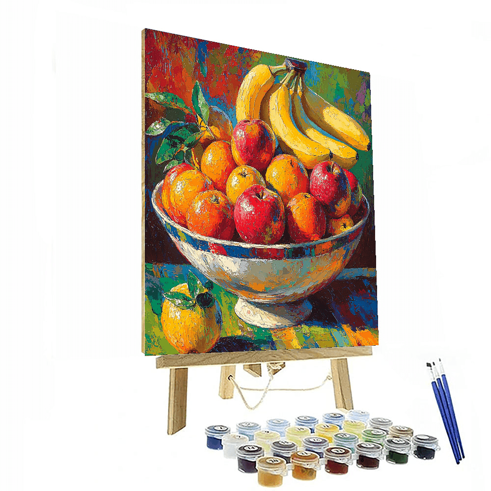 Paul Cézanne Inspired Radiant Fruit Bowl  Paint By Number