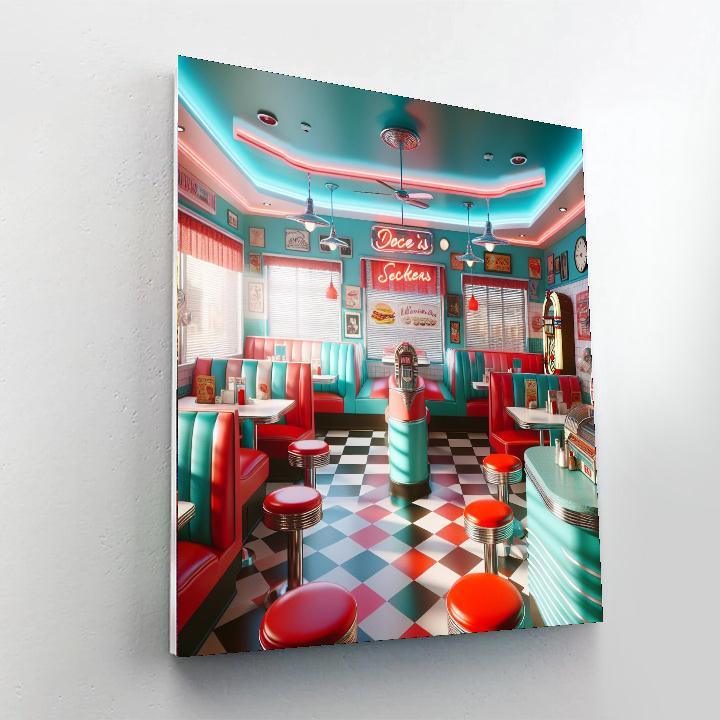 Retro Diner Vibes Paint By Numbers Kits