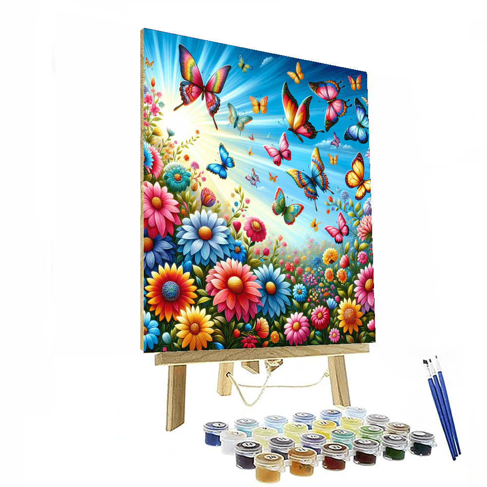 Colorful Butterfly Dreams Number Painting